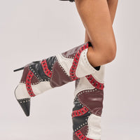 « Vallée » — Bottes à talon stiletto, Multicolore