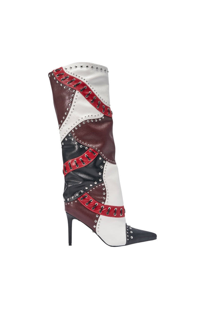 « Vallée » — Bottes à talon stiletto, Multicolore