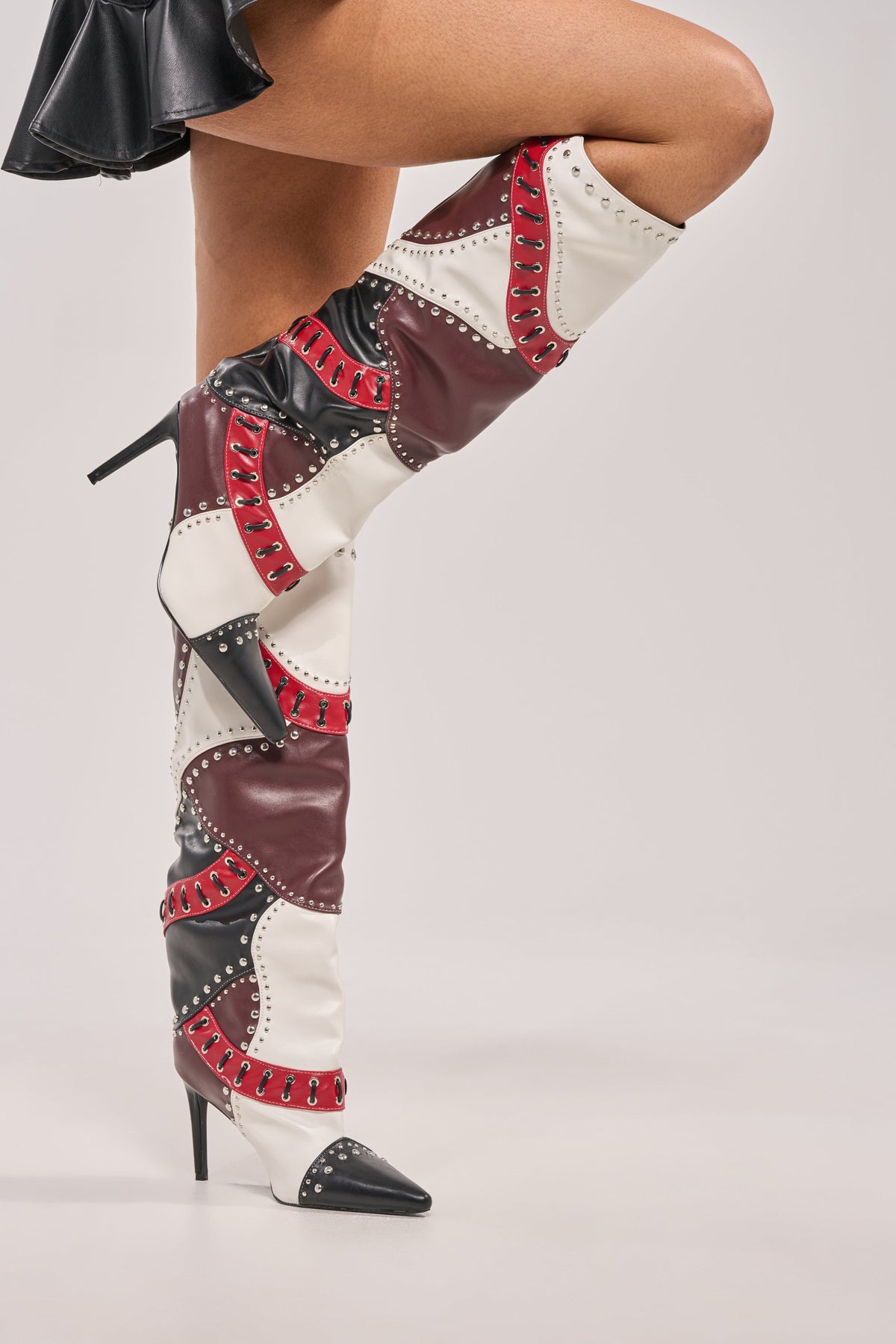 « Vallée » — Bottes à talon stiletto, Multicolore