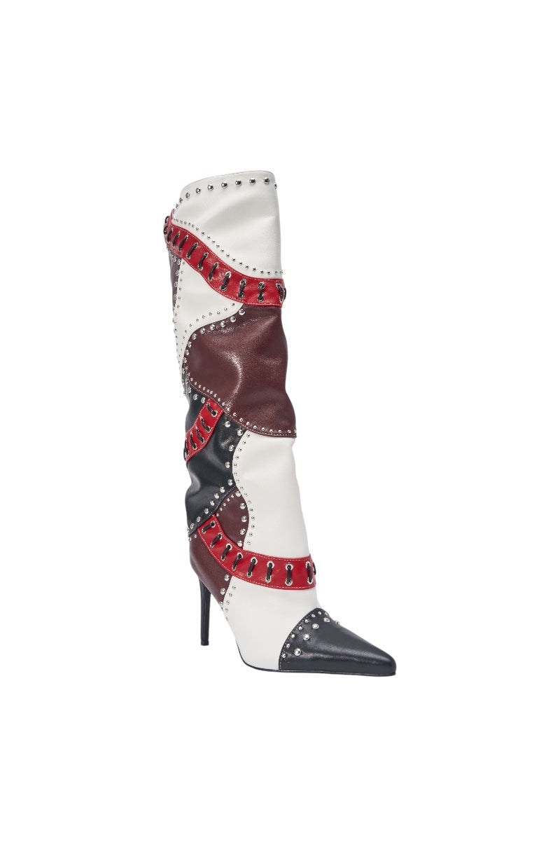 « Vallée » — Bottes à talon stiletto, Multicolore