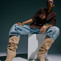« Aurore » — Bottes structurées, Nude
