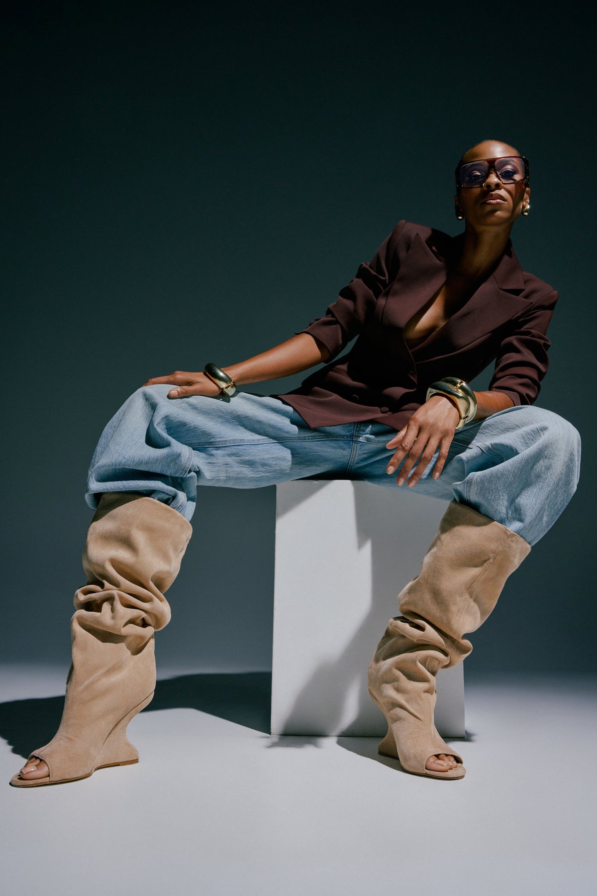 « Aurore » — Bottes structurées, Nude