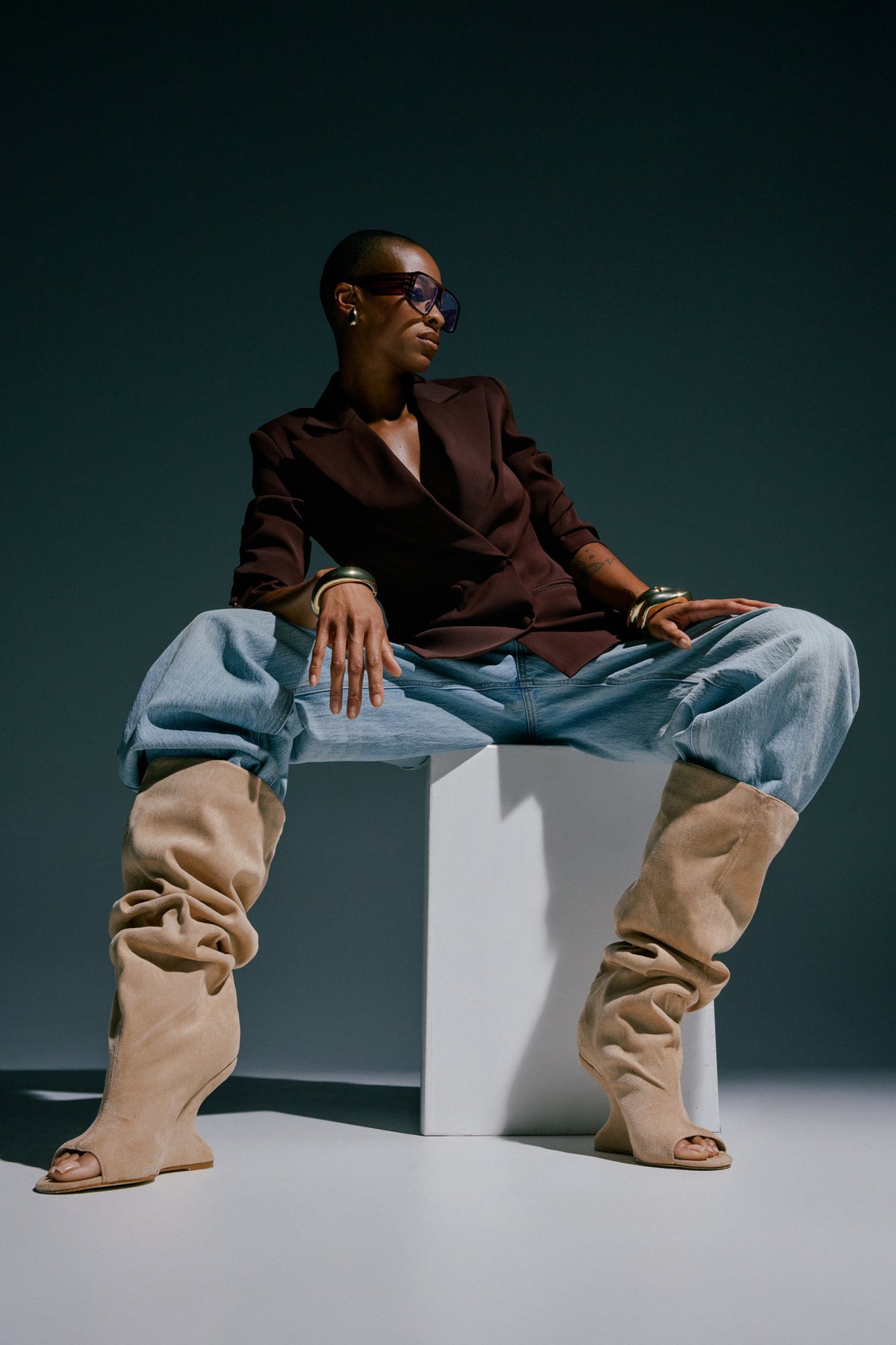 « Aurore » — Bottes structurées, Nude