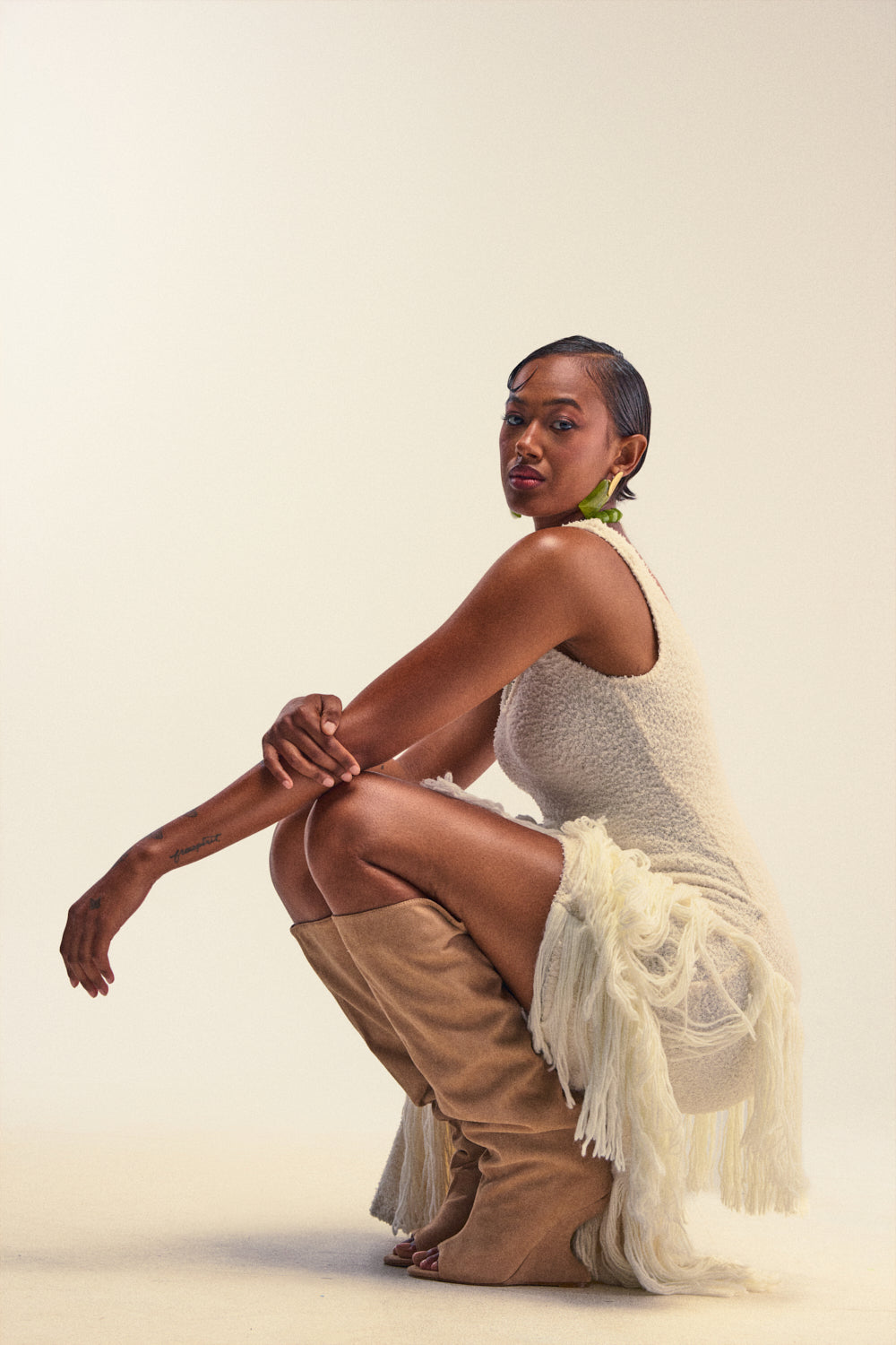 « Aurore » — Bottes structurées, Nude