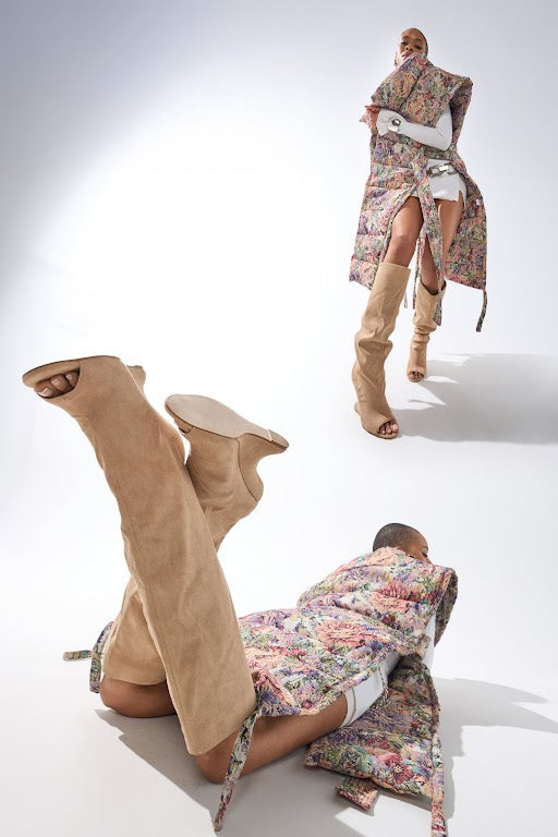 « Aurore » — Bottes structurées, Nude