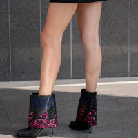 « Disco » — Bottines Stiletto à Strass, Noir Multicolore