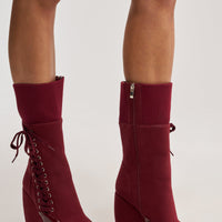 « Rêverie » — Bottines compensées, Bordeaux