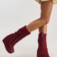 « Rêverie » — Bottines compensées, Bordeaux