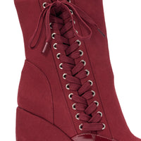 « Rêverie » — Bottines compensées, Bordeaux