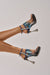 AKIRA GOLD ZENAE BLUE MULTI PVC CHUNKY SANDAL