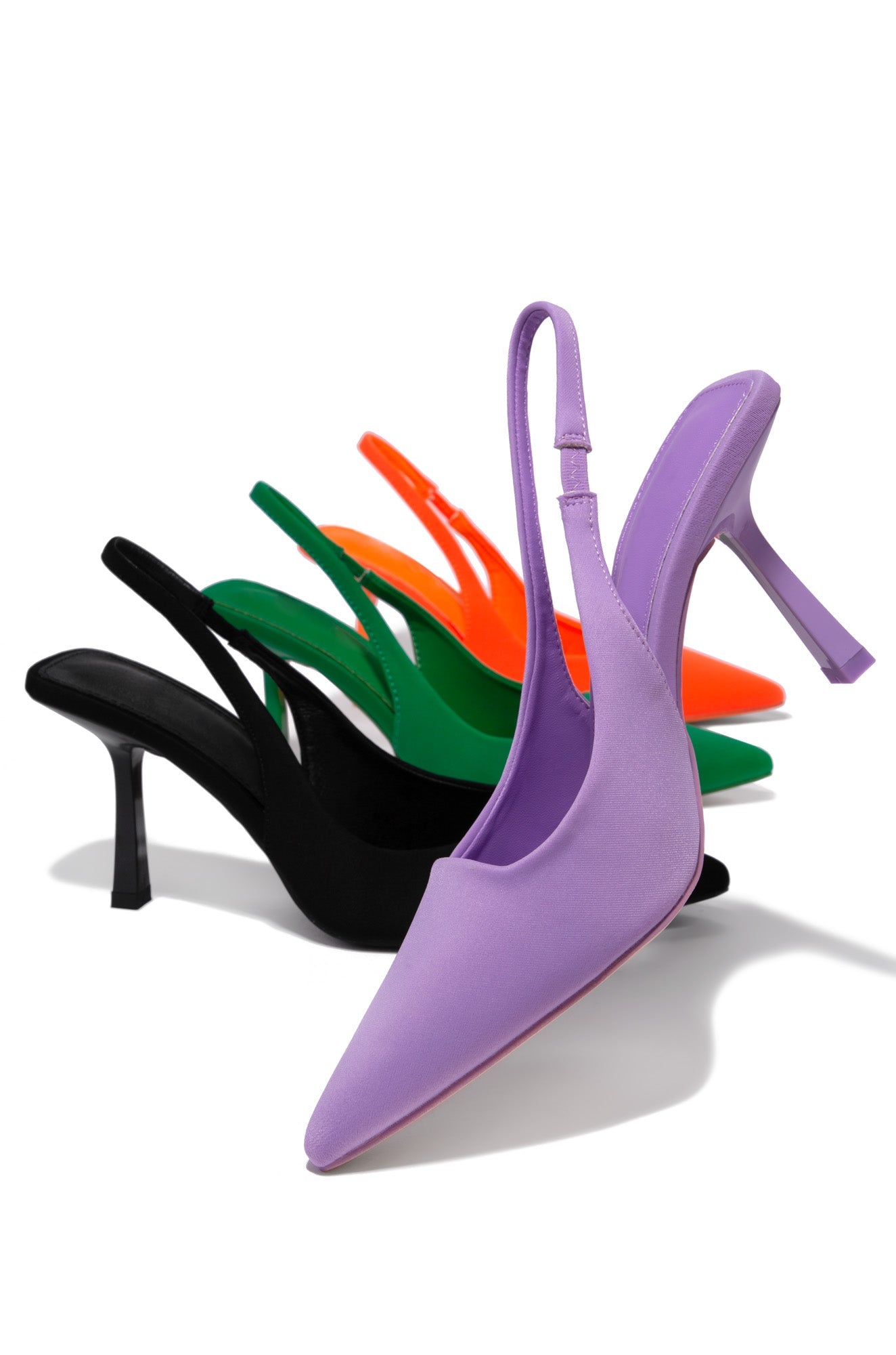 « Cariatide » — Escarpins Slingback, Orange