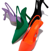 « Cariatide » — Escarpins Slingback, Noir