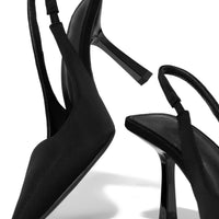 « Cariatide » — Escarpins Slingback, Noir