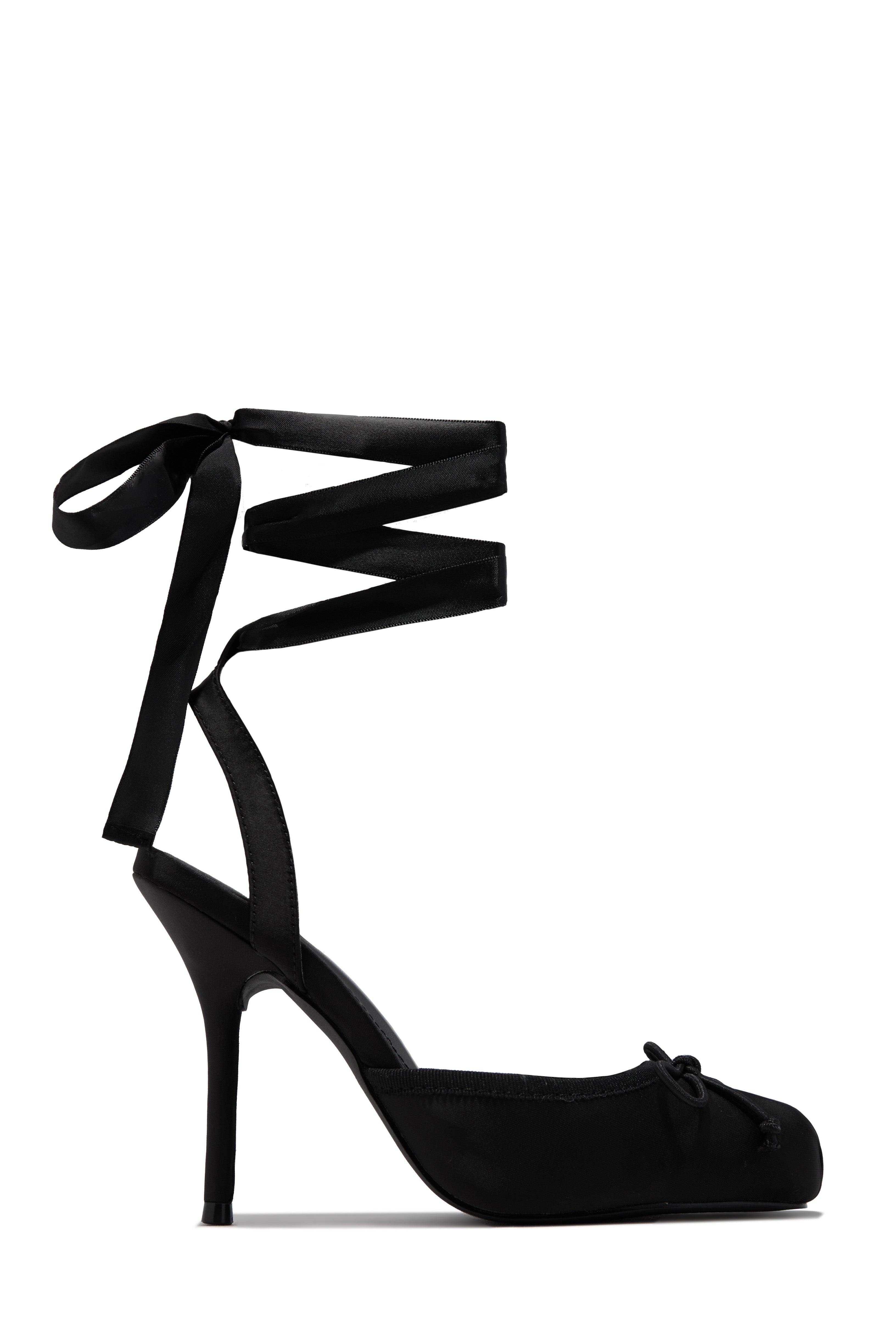 Arabesque Escarpins Ballet Lacés Noir
