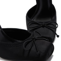 Arabesque Escarpins Ballet Lacés Noir