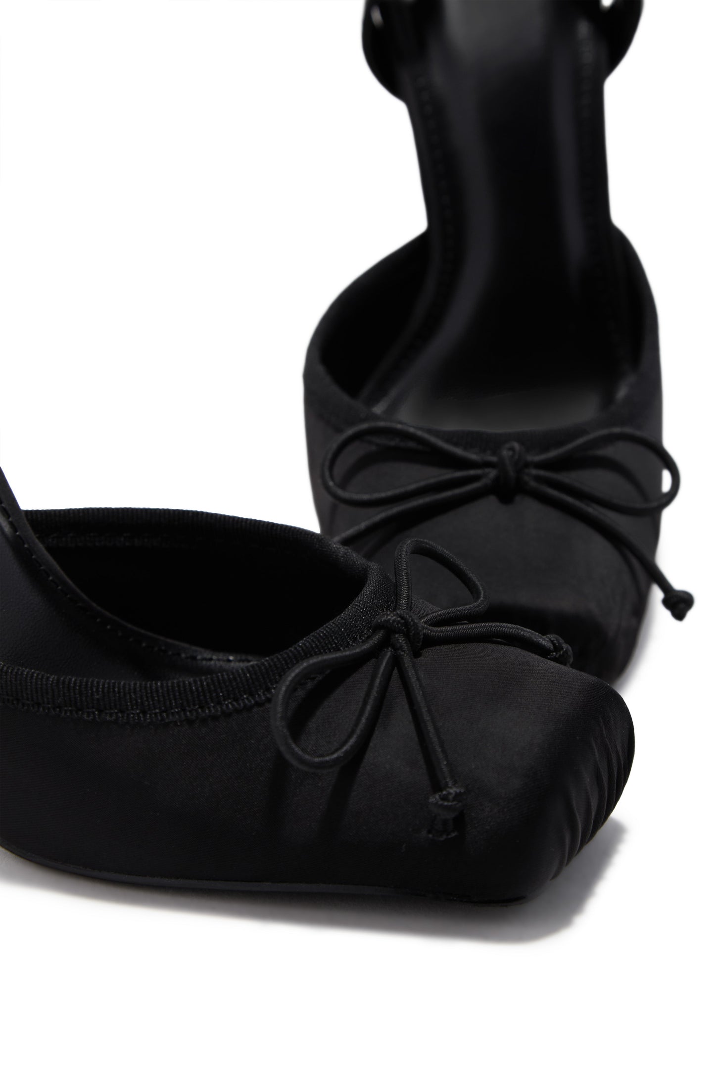 Arabesque Escarpins Ballet Lacés Noir