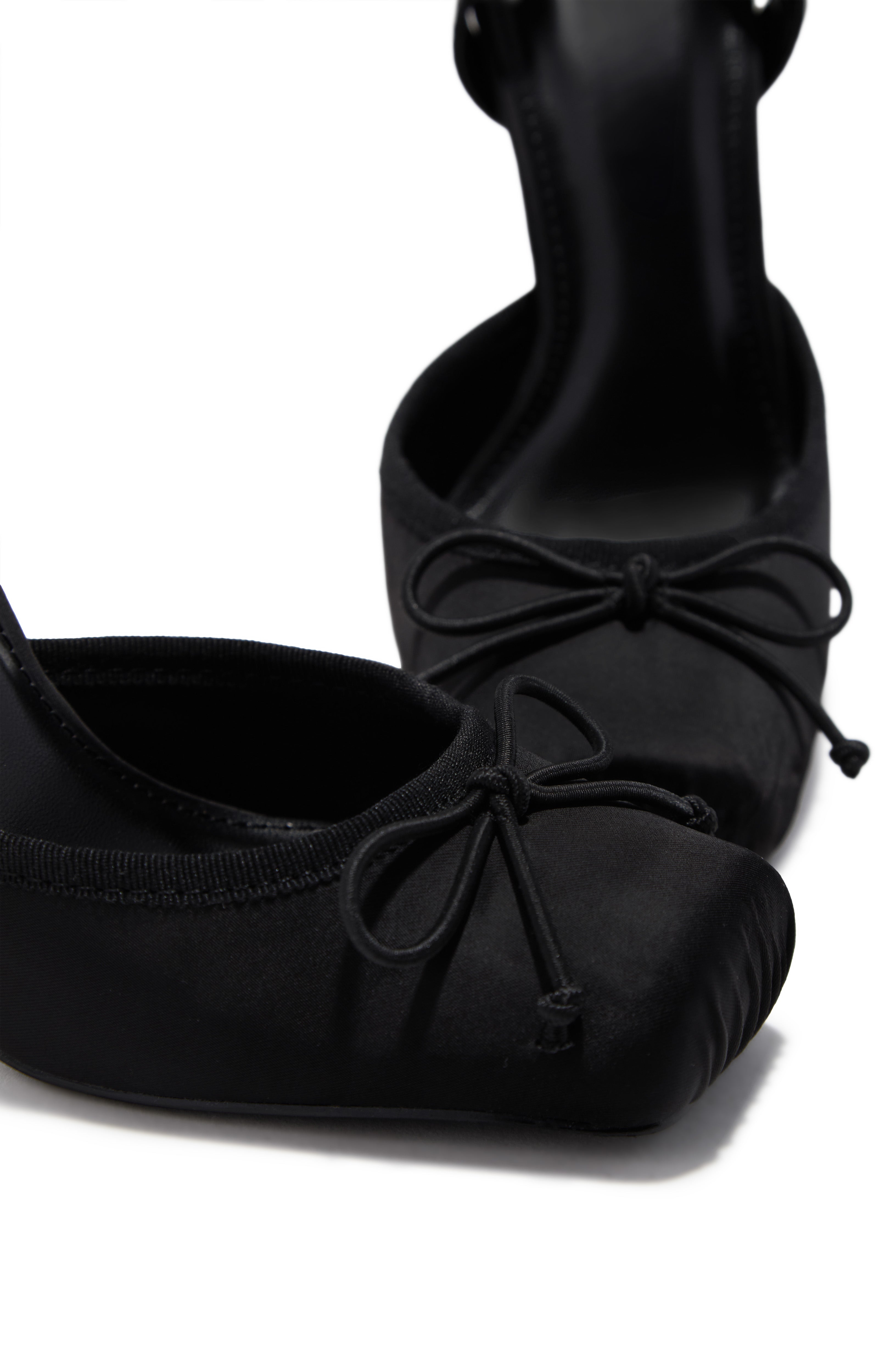 Arabesque Escarpins Ballet Lacés Noir