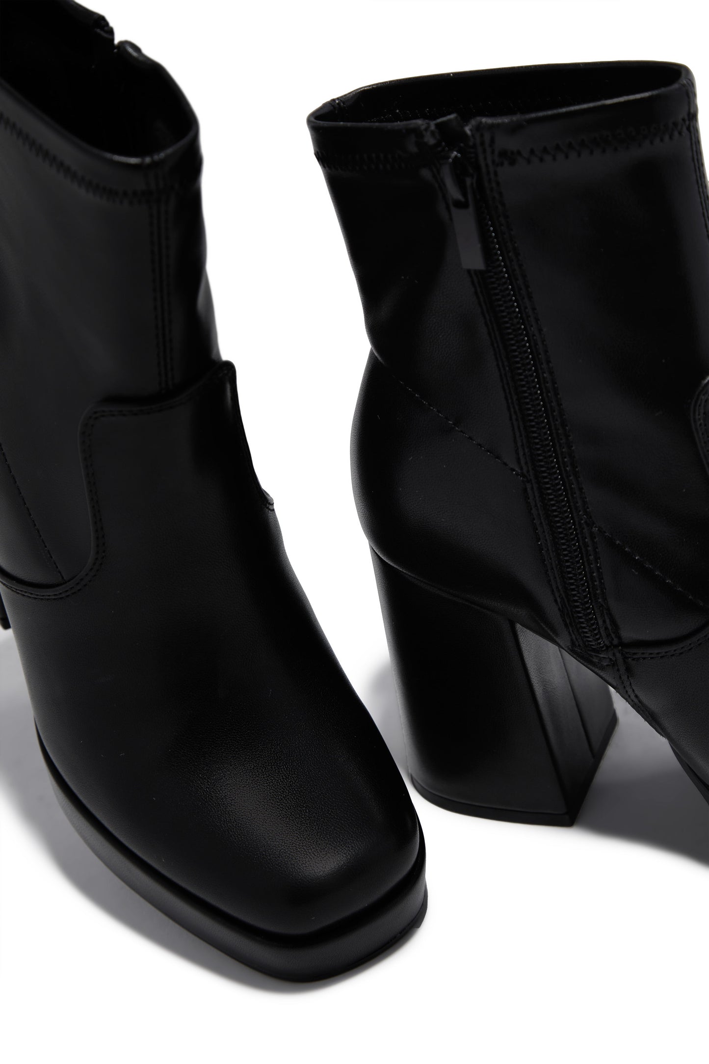 « Plateforme Nocturne » — Bottines à Talon Bloc, Noir