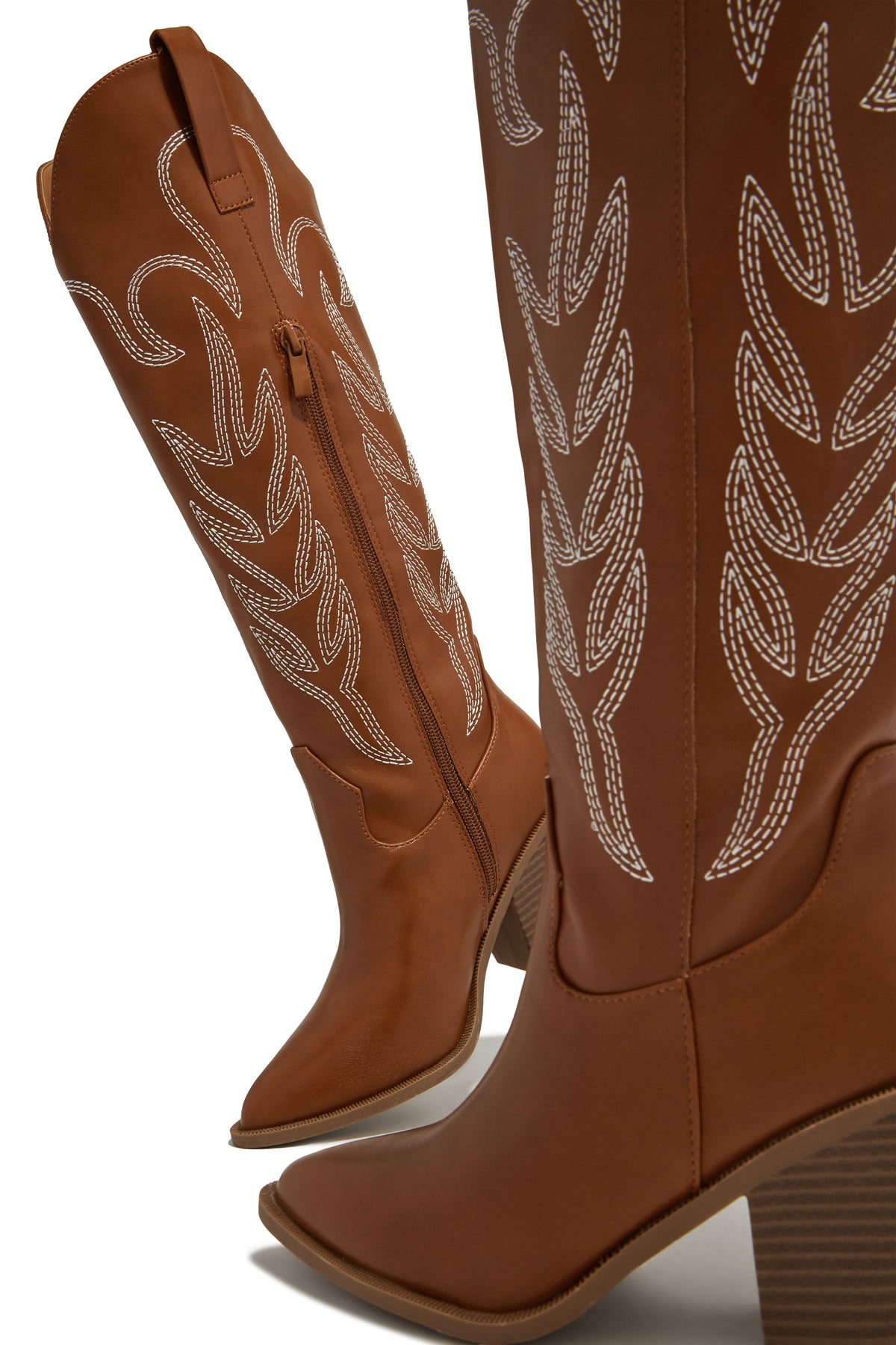 « Western Solaire » — Bottes Cow-boy, Beige Foncé