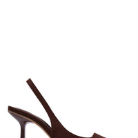« Cariatide » — Escarpins Slingback, Moka