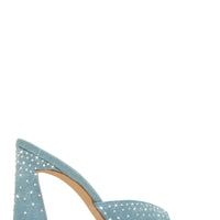 Mules Azaria Talon Bloc Blanc