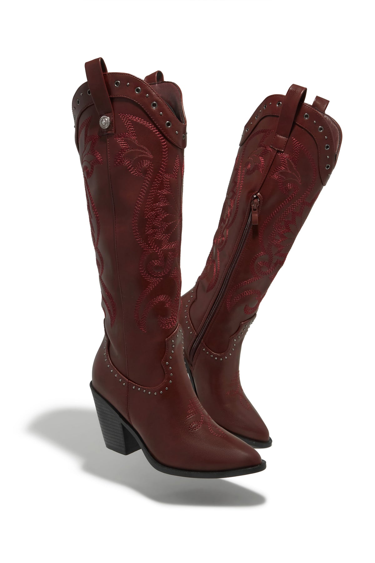 « Rodeo Grenat » — Bottes Cow-boy, Bordeaux