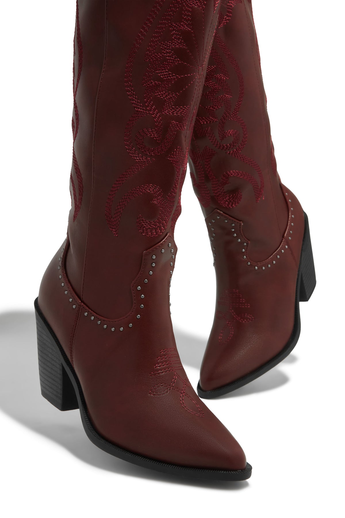 « Rodeo Grenat » — Bottes Cow-boy, Bordeaux