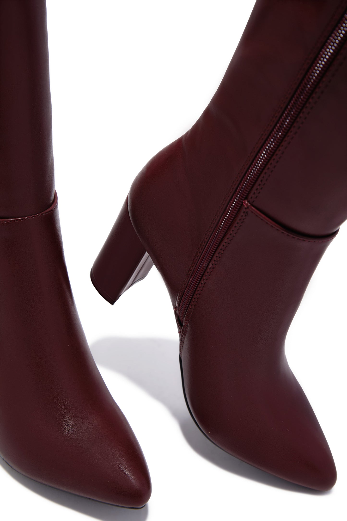 « Vin Sobre » — Bottes hautes à Talon Bloc, Vin