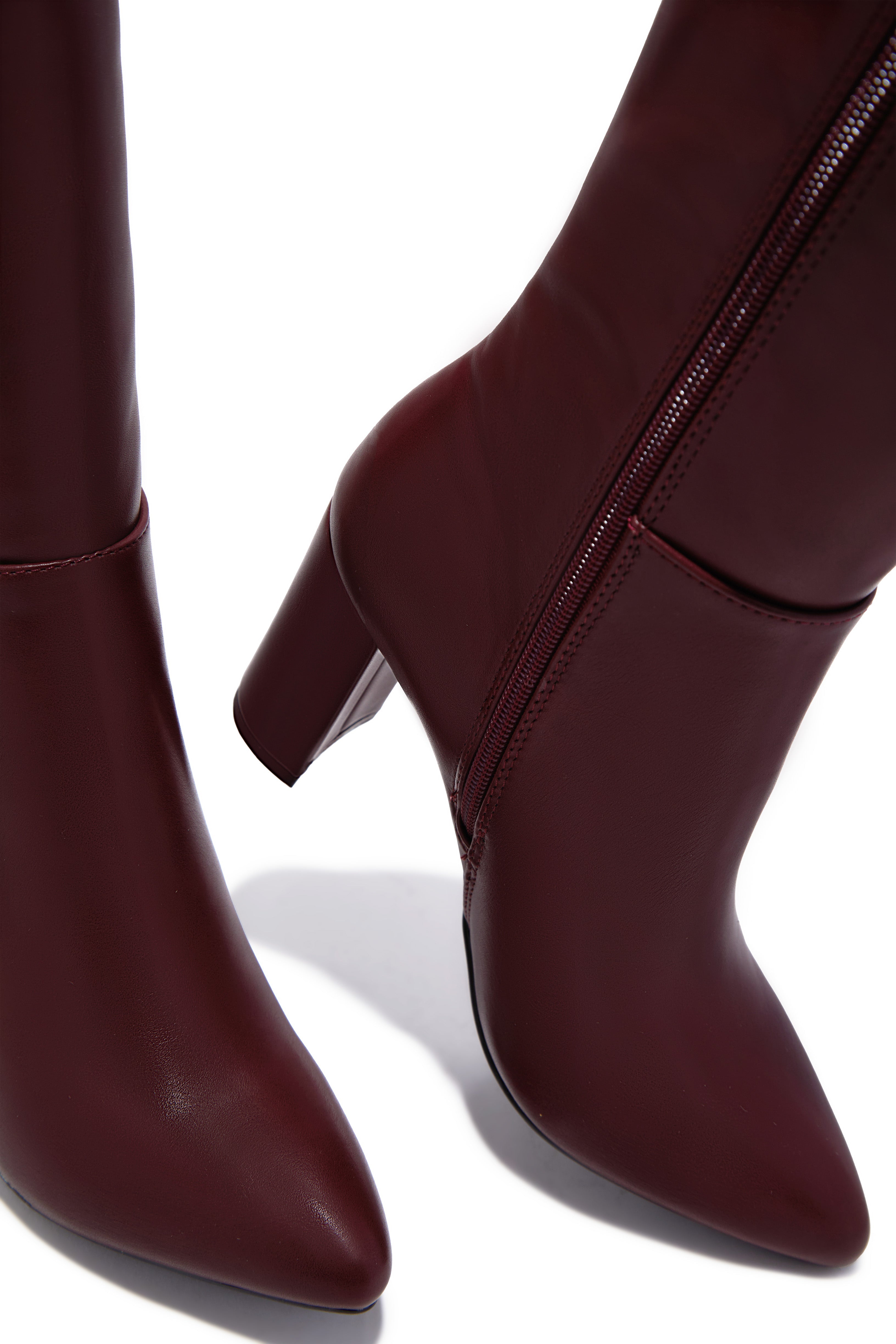 « Vin Sobre » — Bottes hautes à Talon Bloc, Vin
