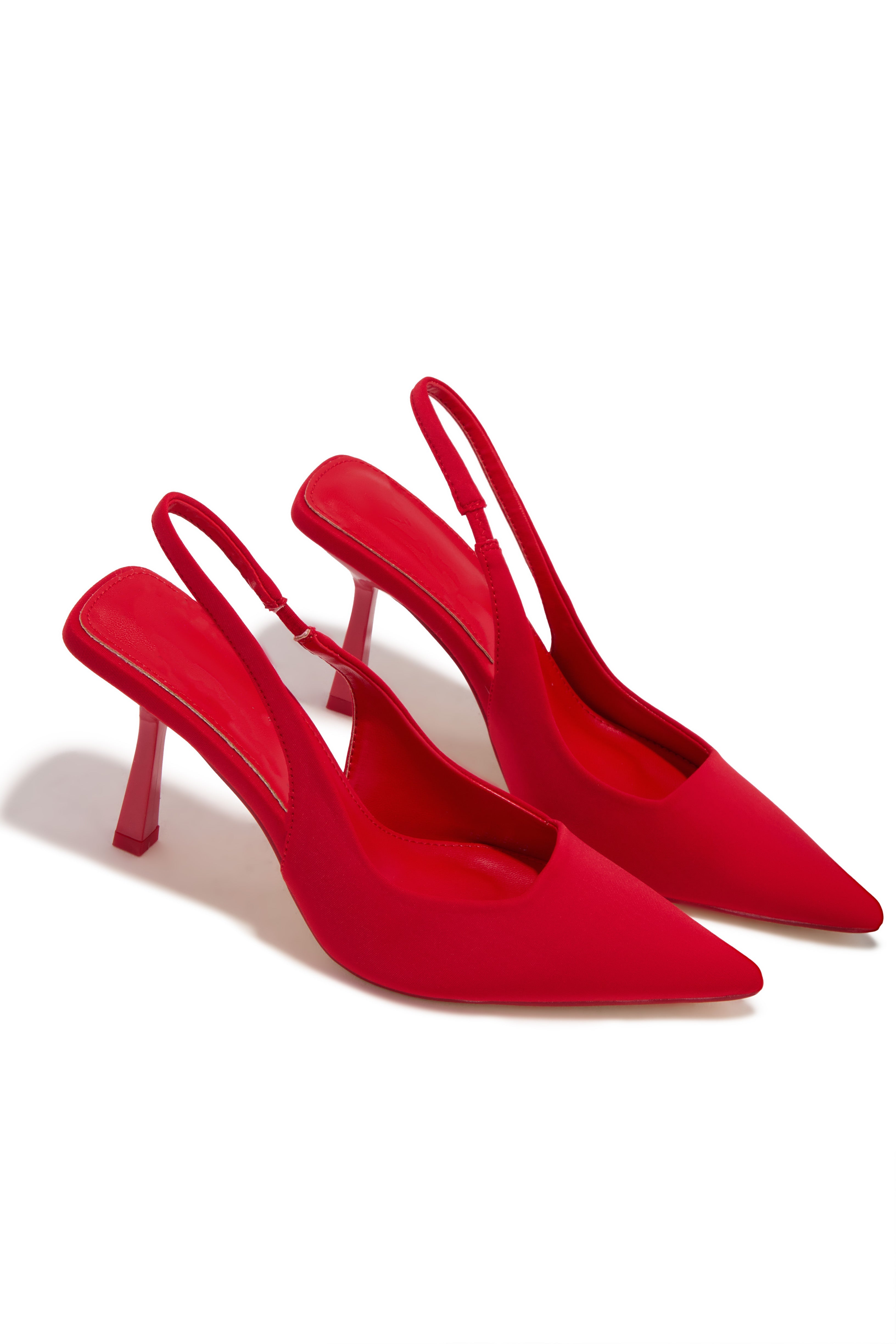 « Cariatide » — Escarpins Slingback, Rouge