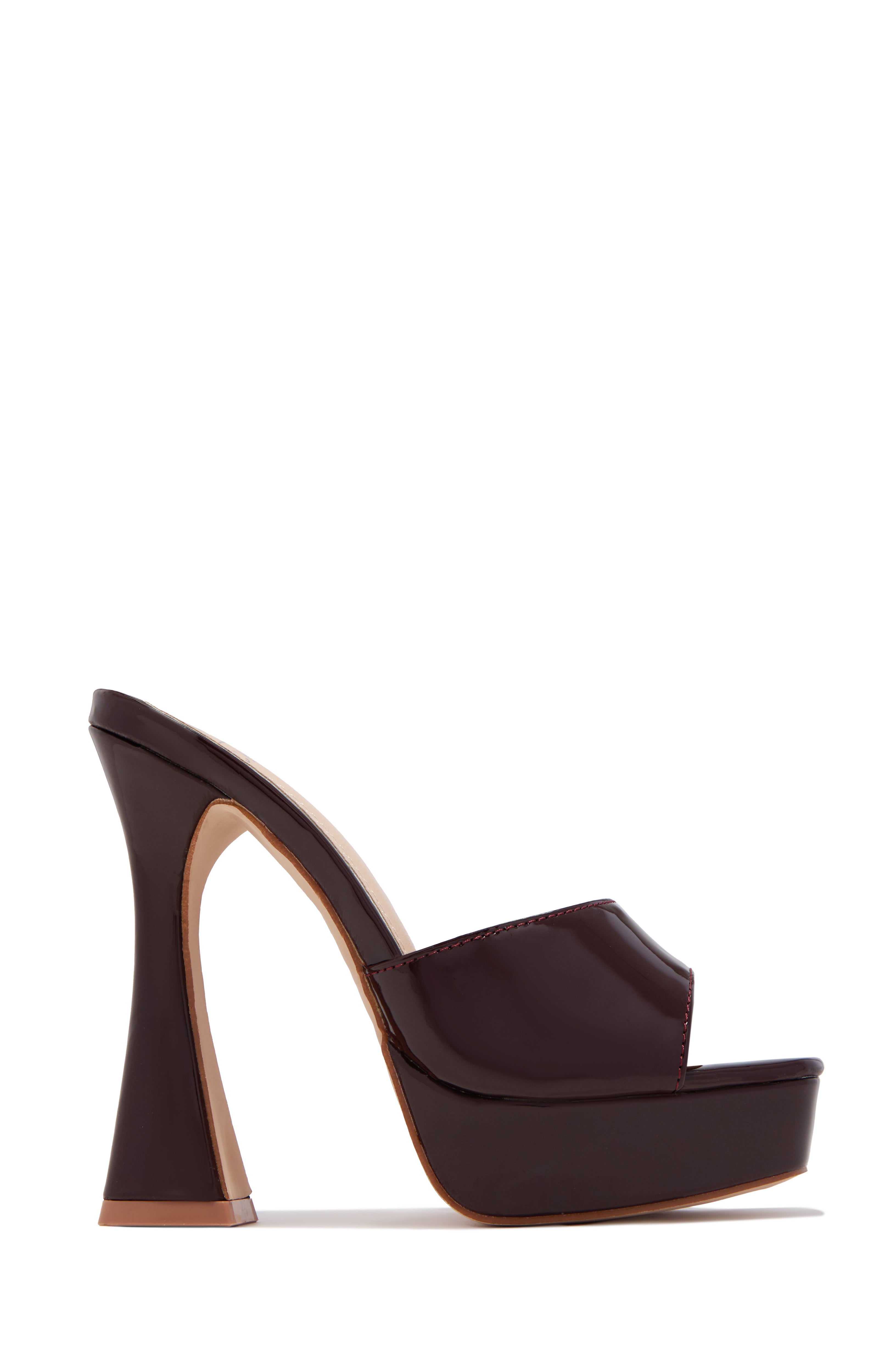 « Audace » — Mules Peep-Toe à Plateforme Chunky, Marron