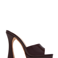 « Audace » — Mules Peep-Toe à Plateforme Chunky, Marron