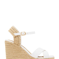 « Riviera » — Sandales Compensées Espadrilles, Blanc