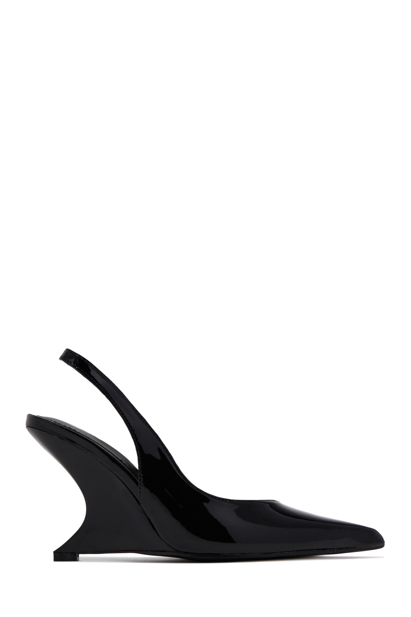 « Élancée » — Escarpins Compensés Slingback, Noir
