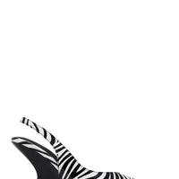 « Élancée » — Escarpins Compensés Slingback, Zèbre