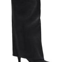« Minuit Sculpté » — Bottes hautes à talon aiguille, Noir