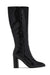 « Croco Fauve » — Bottes Montantes à Talon Bloc, Noir Croco