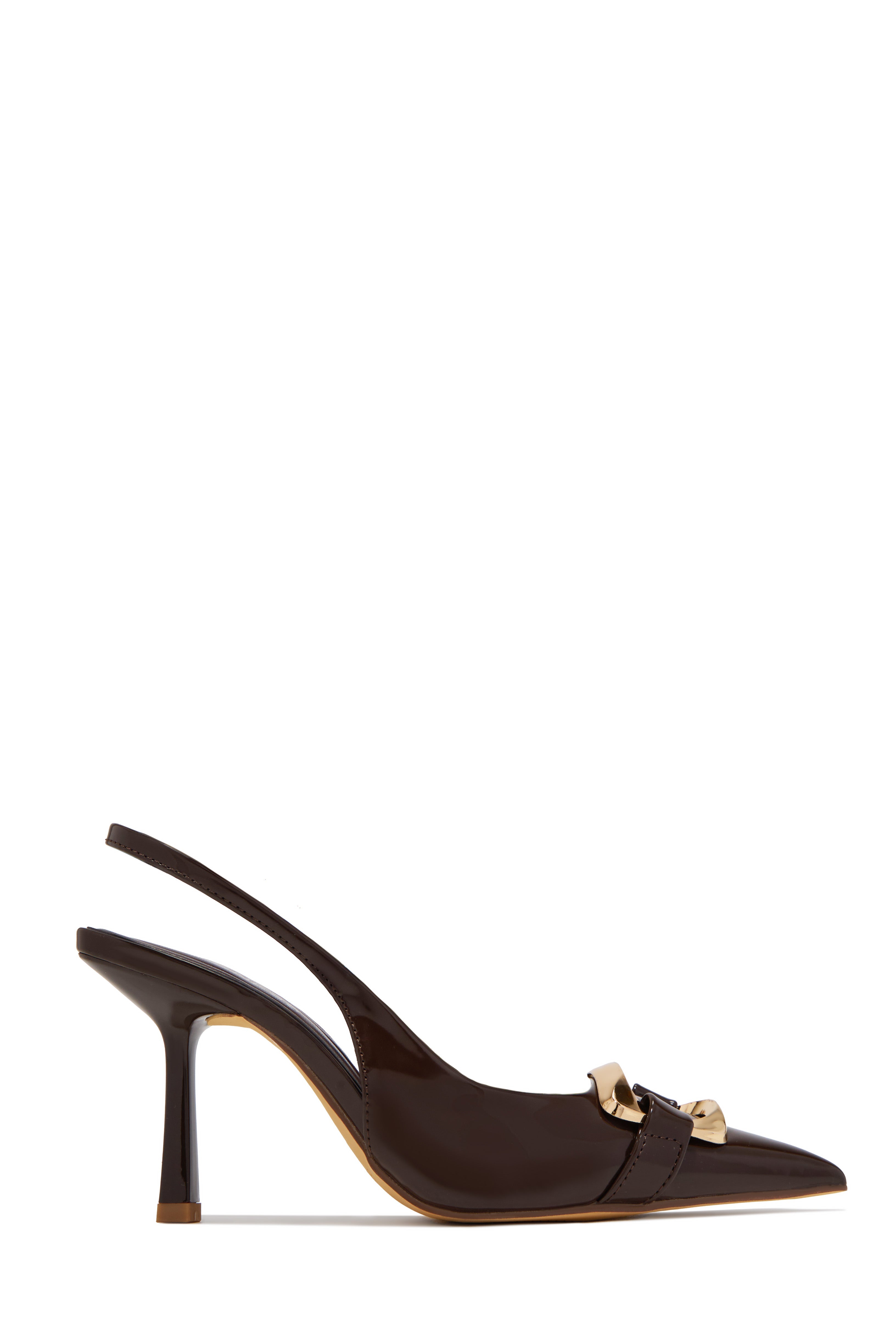 « Terre Brûlée » — Escarpins Slingback à Bout Pointu, Marron