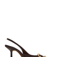 « Terre Brûlée » — Escarpins Slingback à Bout Pointu, Marron