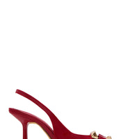 « Flamme » — Escarpins Slingback à Bout Pointu, Rouge