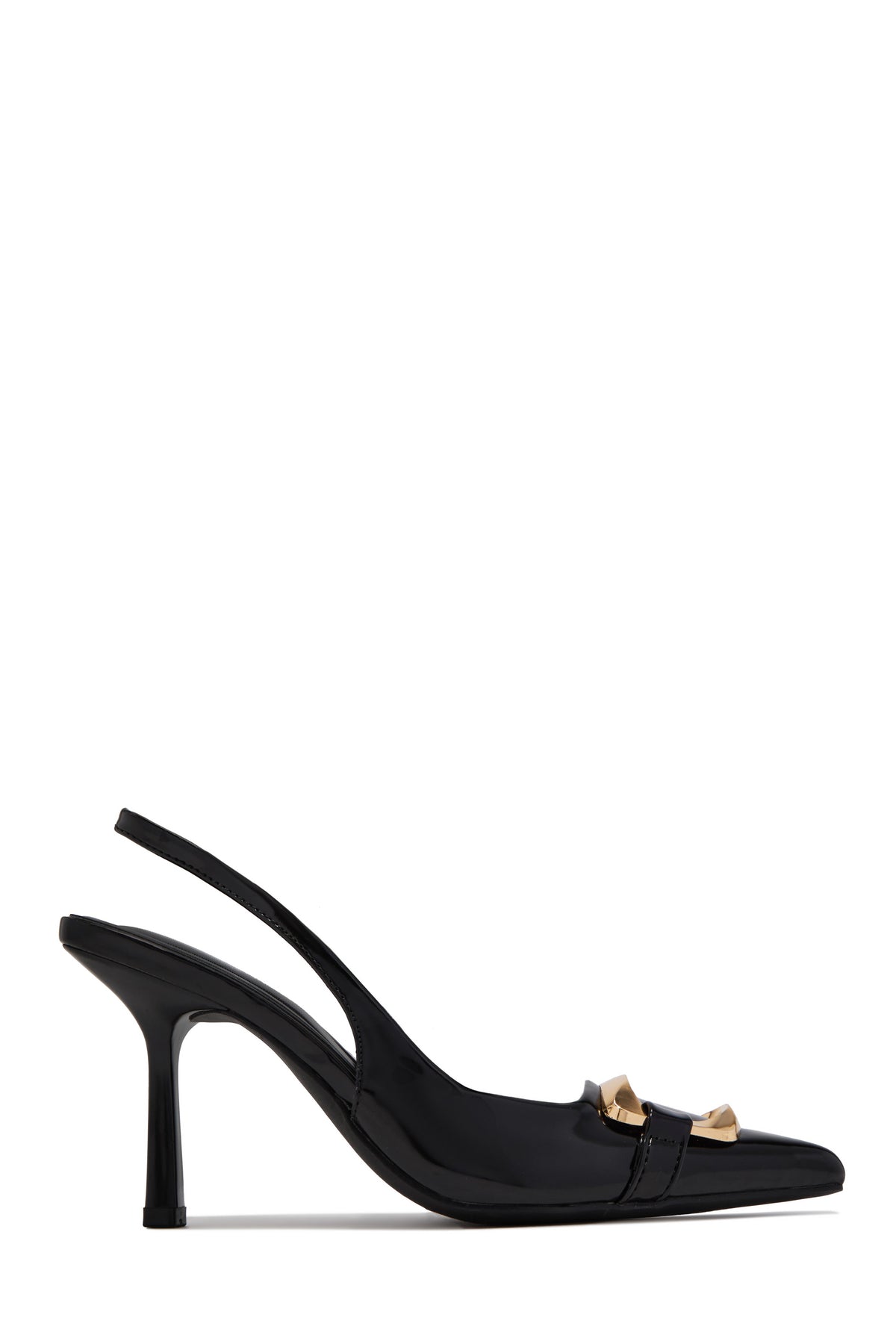 « Minuit » — Escarpins Slingback à Bout Pointu, Noir