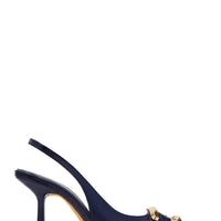 « Nuit Marine » — Escarpins Slingback à Bout Pointu, Bleu Marine
