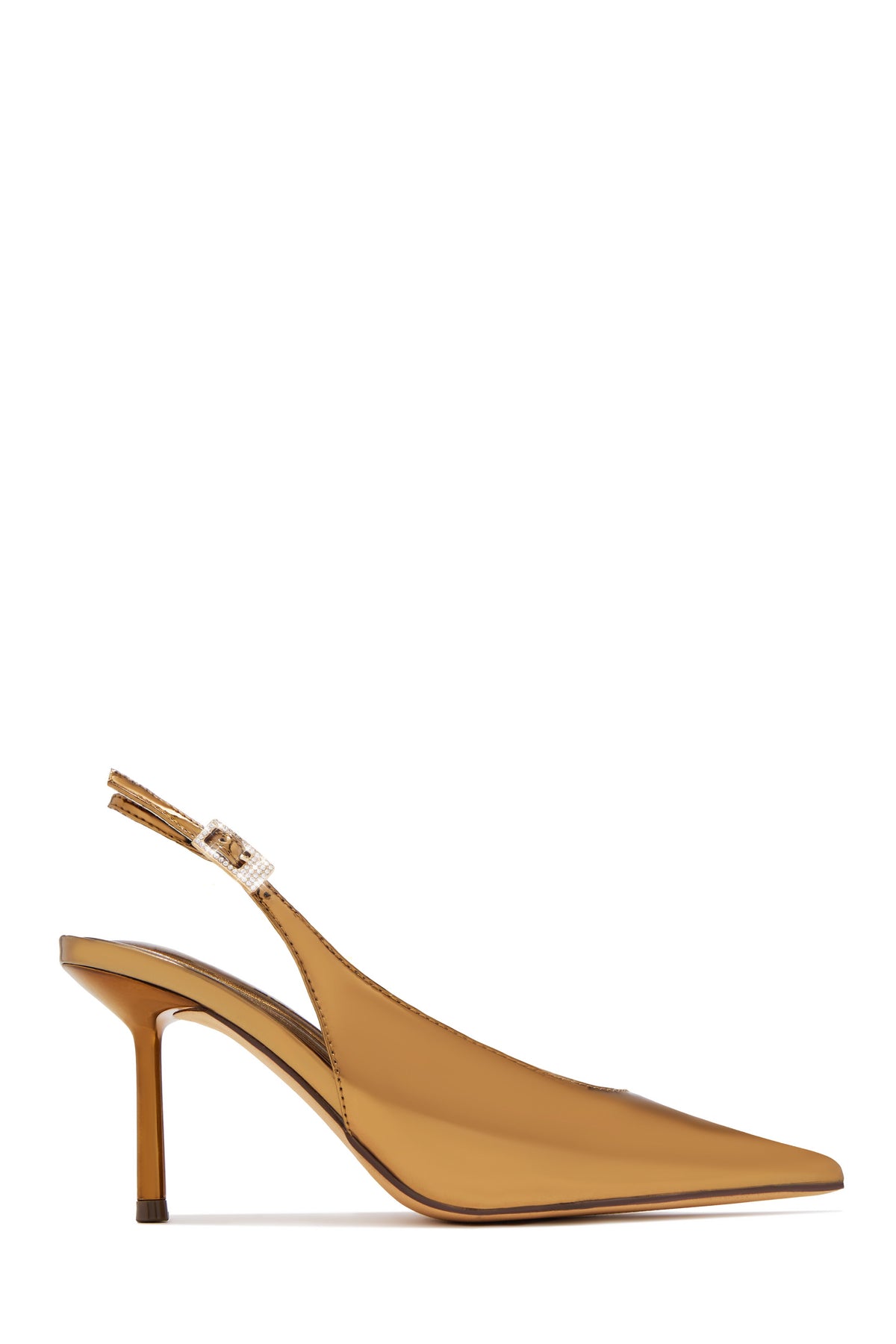 « Lueur Bronze » — Escarpins Slingback à Bout Pointu, Bronze