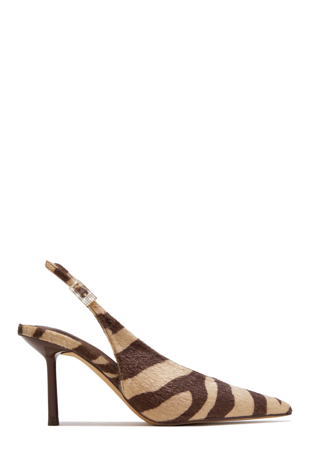 « Mirage Fauve » — Escarpins Slingback à Bout Pointu, Tigre Marron
