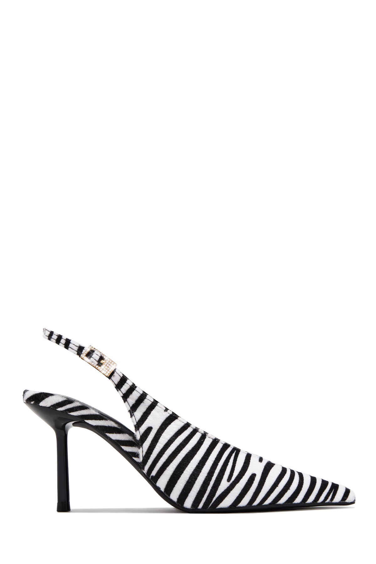 « Zèbre Chic » — Escarpins Slingback à Bout Pointu, Zèbre