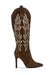 « Flamme Sauvage Marron » — Bottes Western à Talon Aiguille, Marron