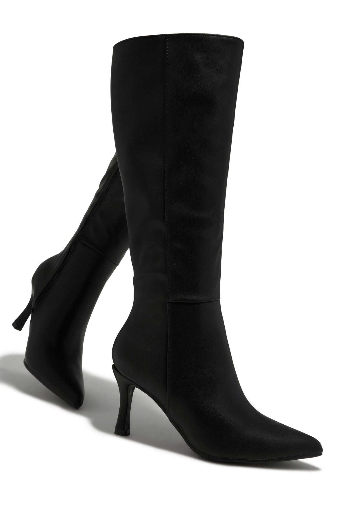« Minuit Élancé » — Bottes Hautes à Talon, Noir