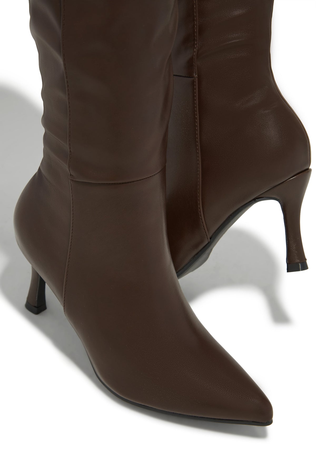 « Écorce Élégante » — Bottes Hautes à Talon, Marron