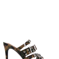 « Camo Chic » — Mules Stiletto à Boucle, Camouflage