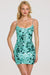 « Écume » — Robe Mini à Sequins, Vert Écume